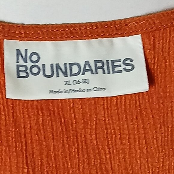 No Boundries Stylish Orange Dress with Ruffle Straps Size XL (Condition new) - Picture 6 of 6